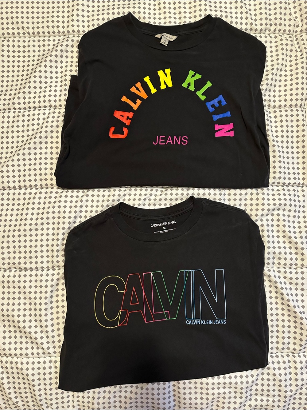 Two Calvin Klein Pride T-Shirts
